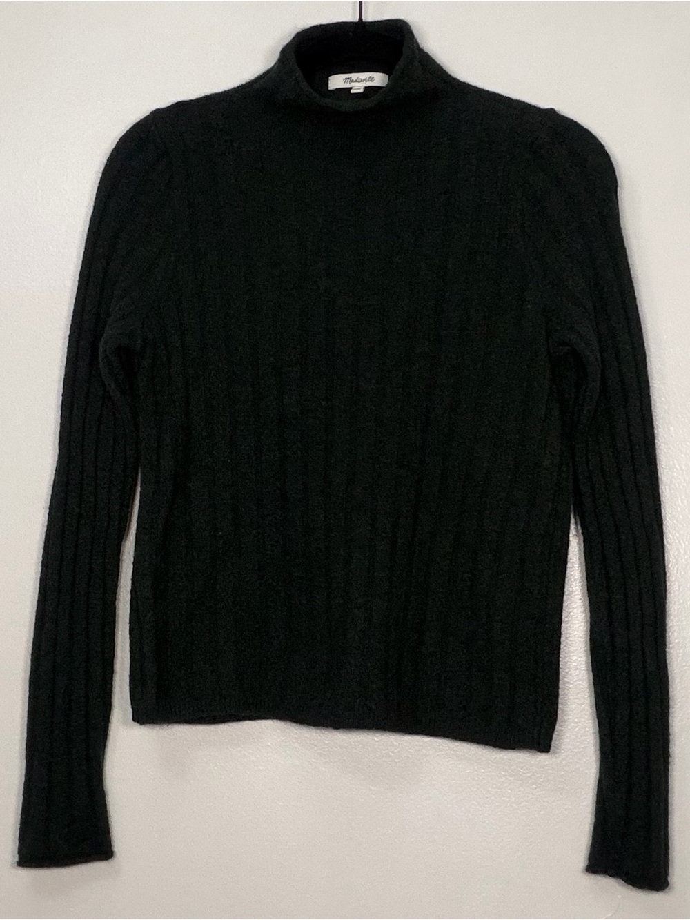 Madewell Dark Green Textured Knit Top with Label